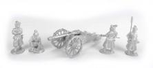 Cannon with crew. Russia, XVII century; 28 mm